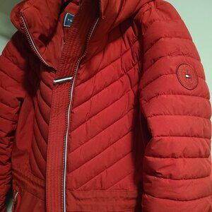 Tommy Hilfiger Red Puffy Coat